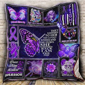 Fibromyalgia Awareness Quilt -Hn020806  Quilt